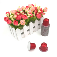 Aluminum coffee capsule with lid