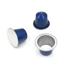 Aluminum foil coffee capsule with lid