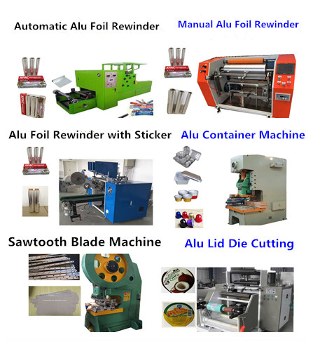 Aluminum foil container machine application